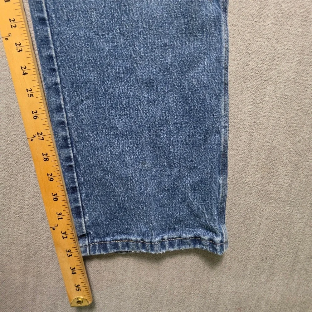 Wrangler Carpenter Jeans Mens 32x34 Blue Denim Utility Workwear Pants